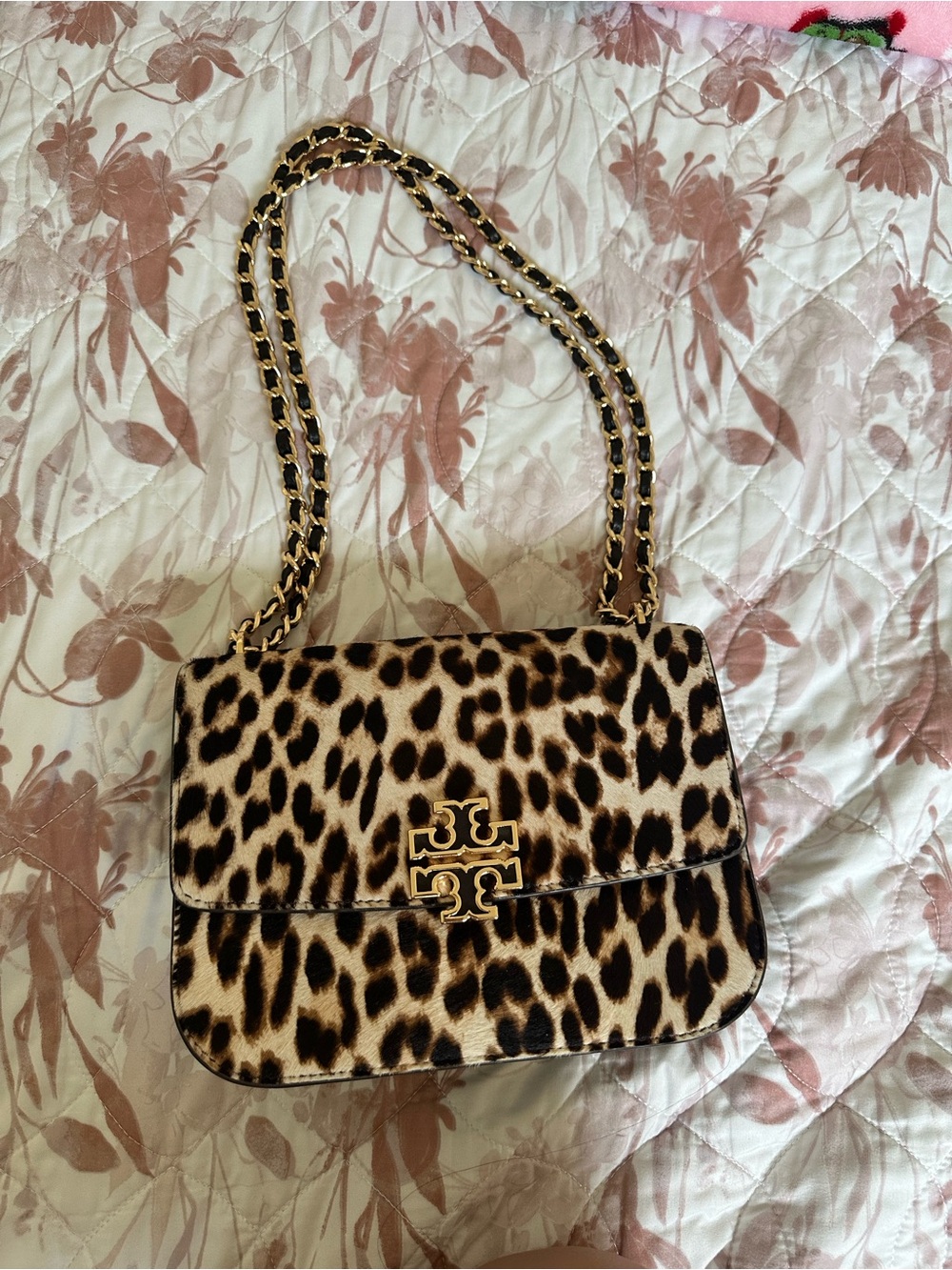 Tory Burch Leopard Print Shoulder Bag - Brown/Black